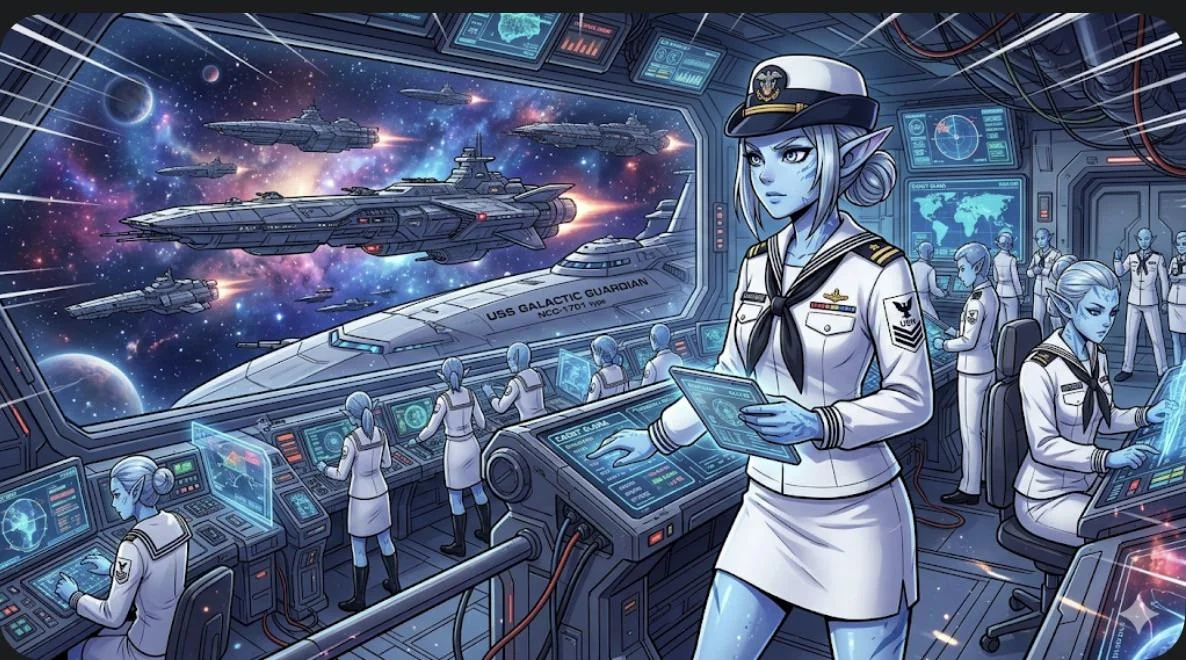 Alien moderator navy in kämpfer anime picture 1 of 1