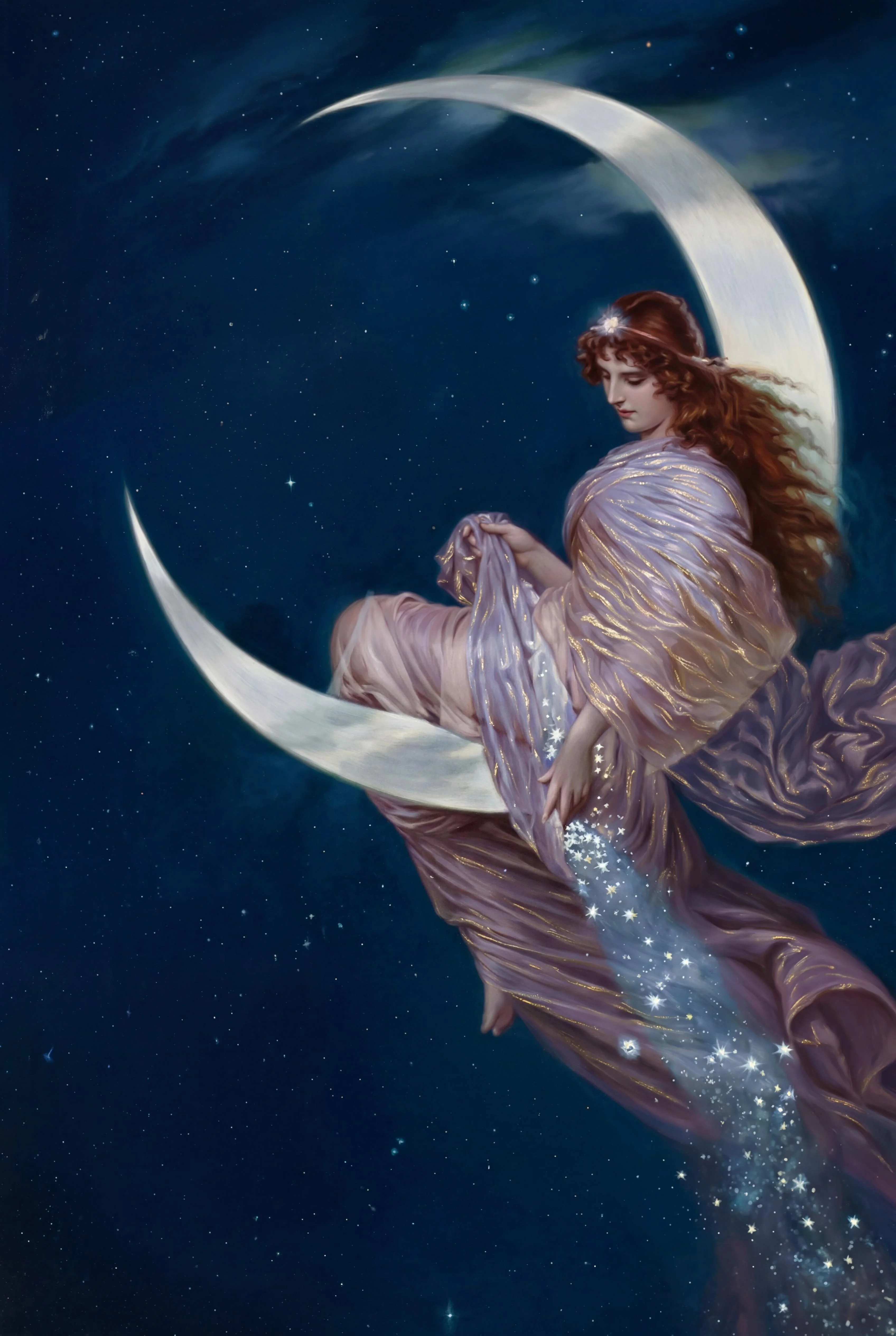 Recreation of The Fairy of the Moon (1891) - Hermann von Kaulbach picture 1 of 1