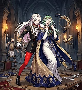 Fire Emblem Three Houses Edelgard and Rhea'