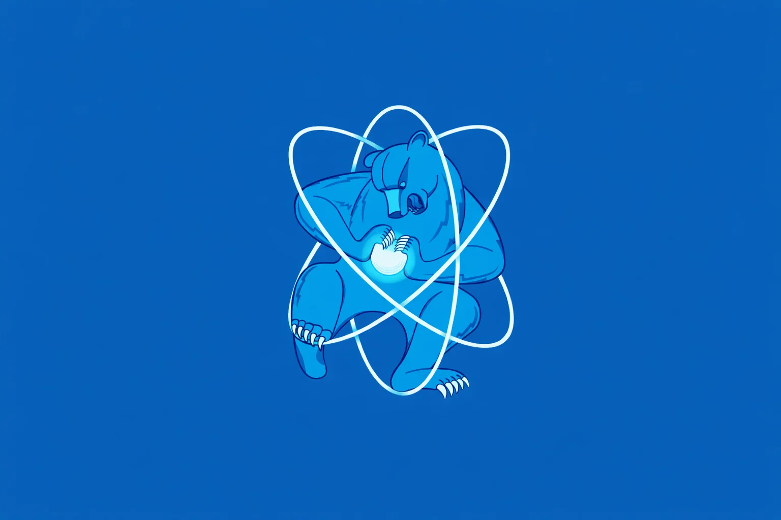 Zheleznogorsk flag in Cherenkov radiation blue picture 1 of 1