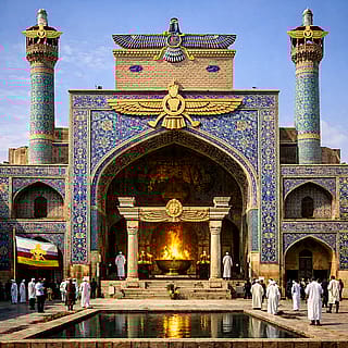 A zoroastrian temple converted from mosque'