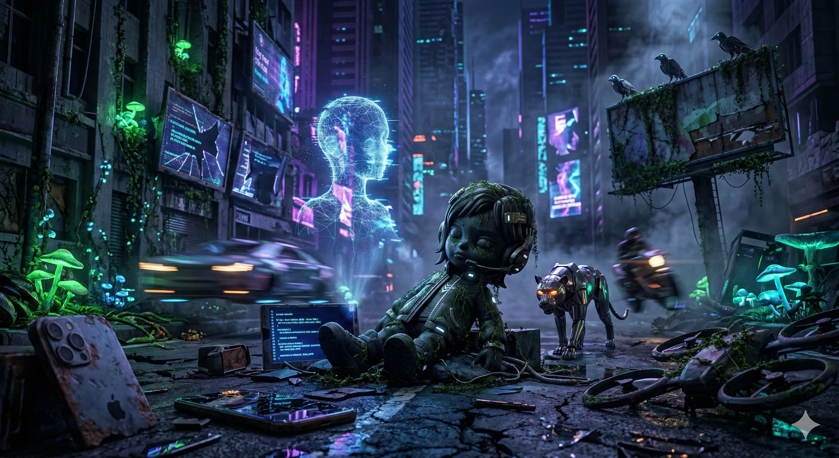 Cyberpunk Post-Apocalyptic Scene picture 1 of 1