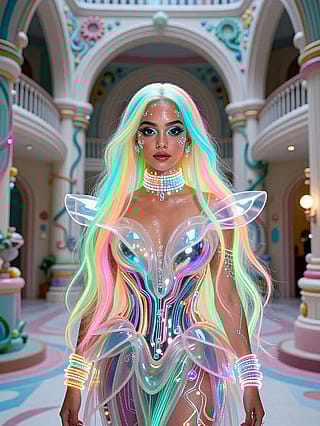 Chromatic reverie in a crystal hall'