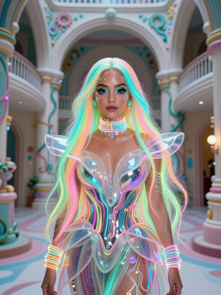 Chromatic reverie in a crystal hall picture 1 of 1