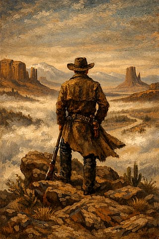 Cowboy Above the Sea of Fog'