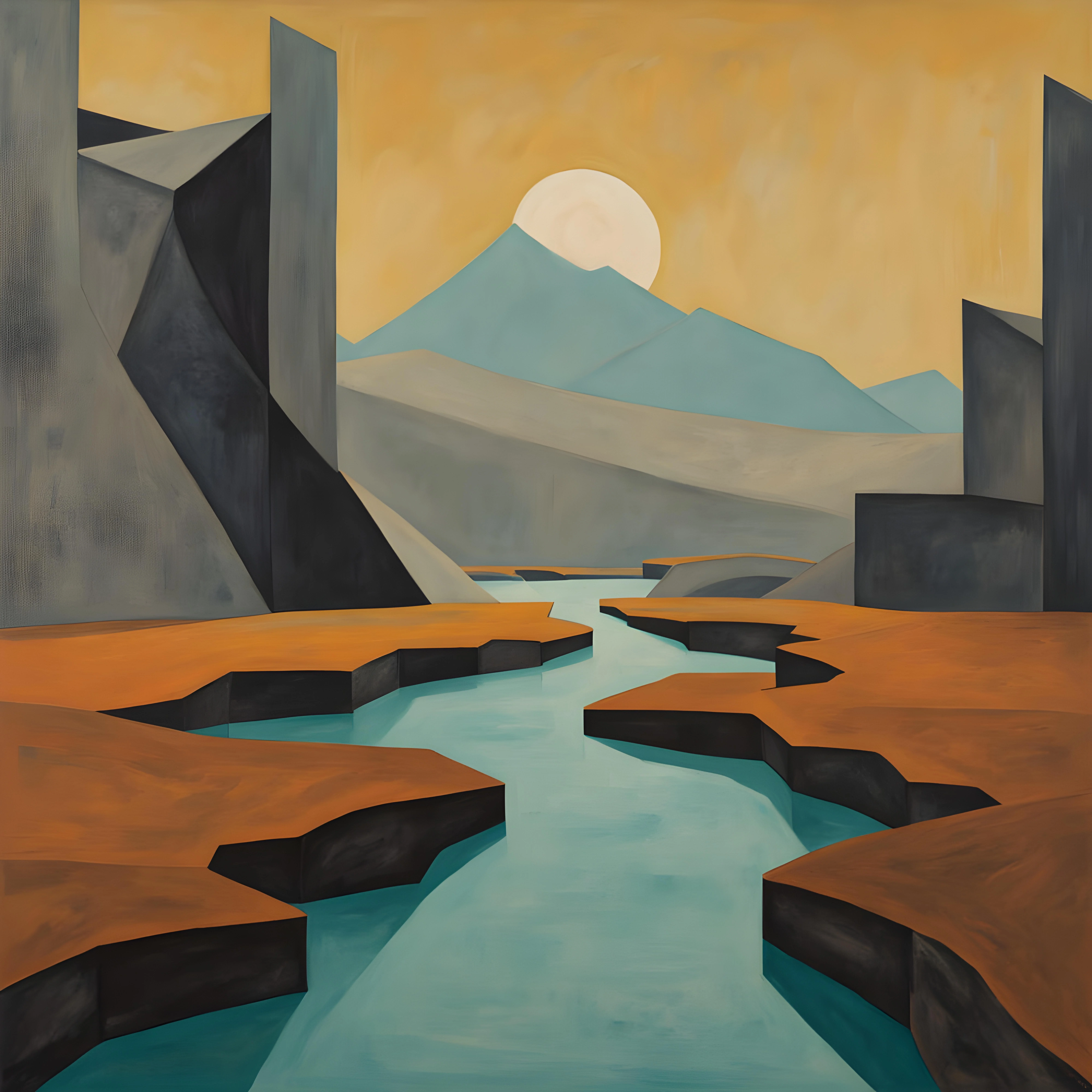 624 J. M. W. Turner - 11 November 2025 - River Landscape with Hills behind. picture 1 of 1