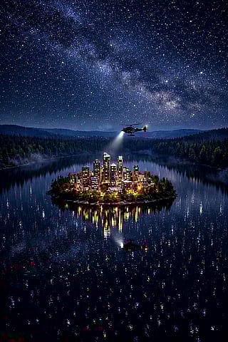 mini city on the lake'