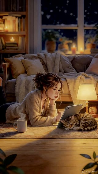 A Little Happiness Kit for a Winter Night / Phone Wallpaper Archives'