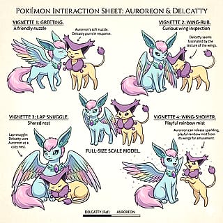 Auroreon and Delcatty Character Sheet'