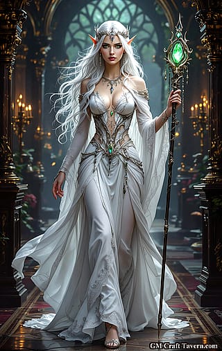 Elven Queen Enters the Twilight Palace'