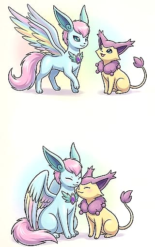 Auroreon and Delcatty and best friends'