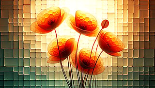 Abstract Poppies'