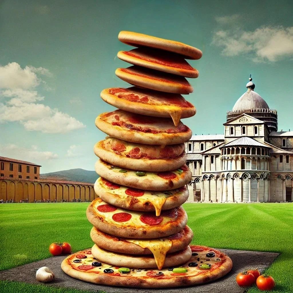 Leaning Tower of Pizza picture 1 of 1