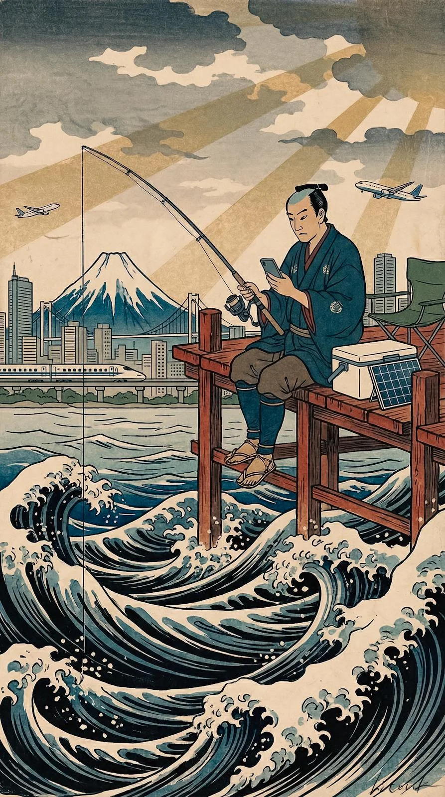 Even samurai can't ignore notifications / Phone Wallpaper Archives picture 1 of 1