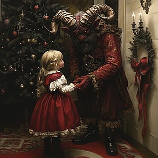 Merry Krampus little one... have you been good this year? Who would you like me to murder?'