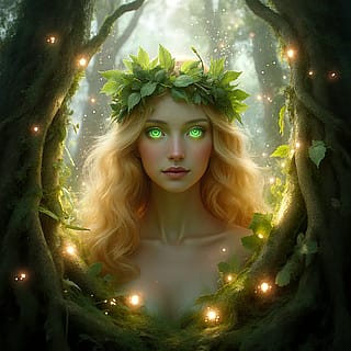 The Forest Guardian — She's been watching over this ancient grove for centuries 🌿✨ [Flux + Krea AI]'