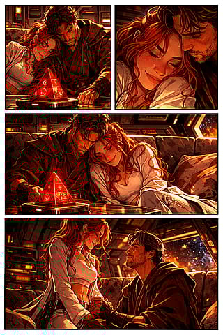 A quiet moment of Emily and I in a Star Wars universe!'