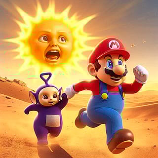 Mario In Teletubby Land'