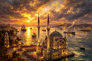 Ortaköy Mosque at Golden Hour'