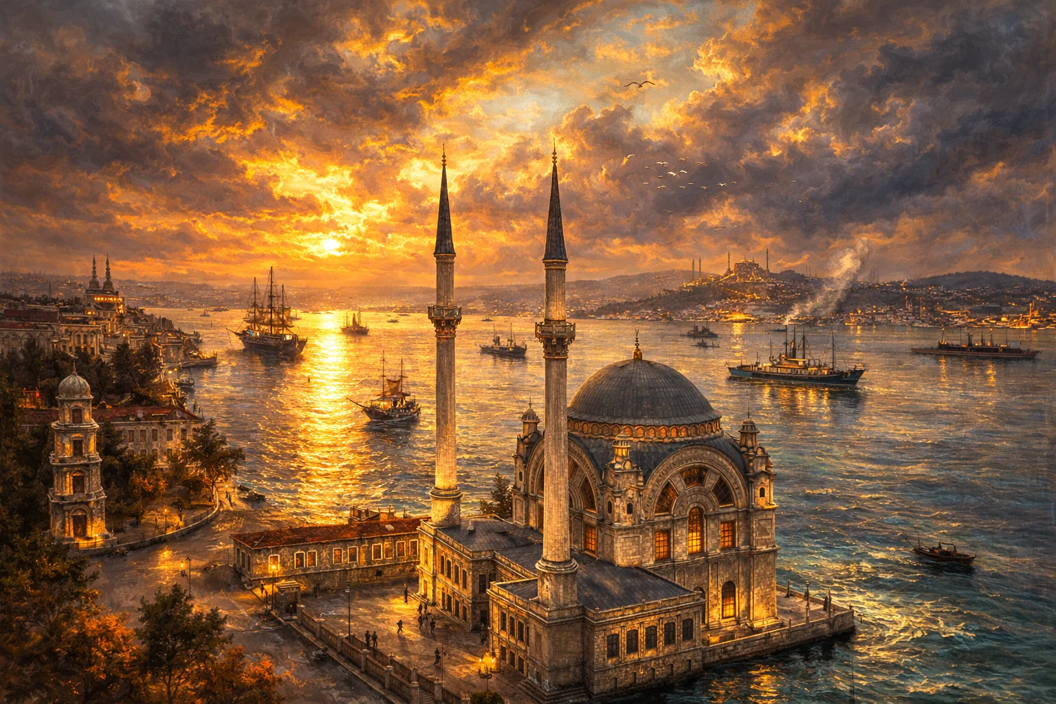Ortaköy Mosque at Golden Hour picture 1 of 1