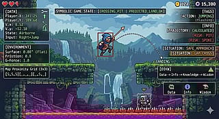 Jump'n'game with a head up display'