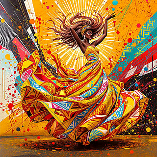 Trying to capture pure movement and color in a single frame (AI assisted)'