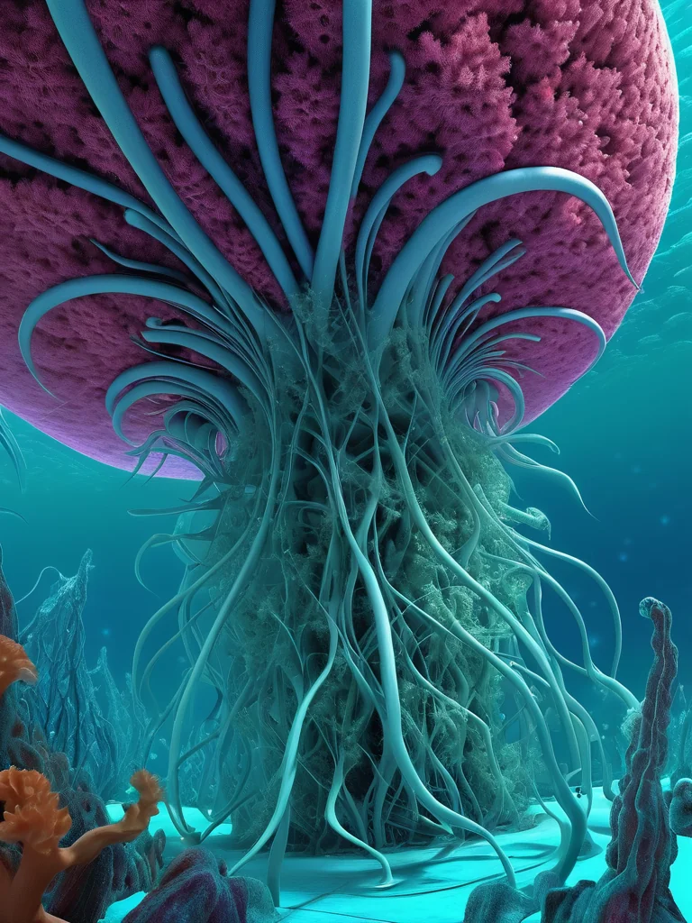 Crimson tentacles whisper beneath the silent reef picture 1 of 1