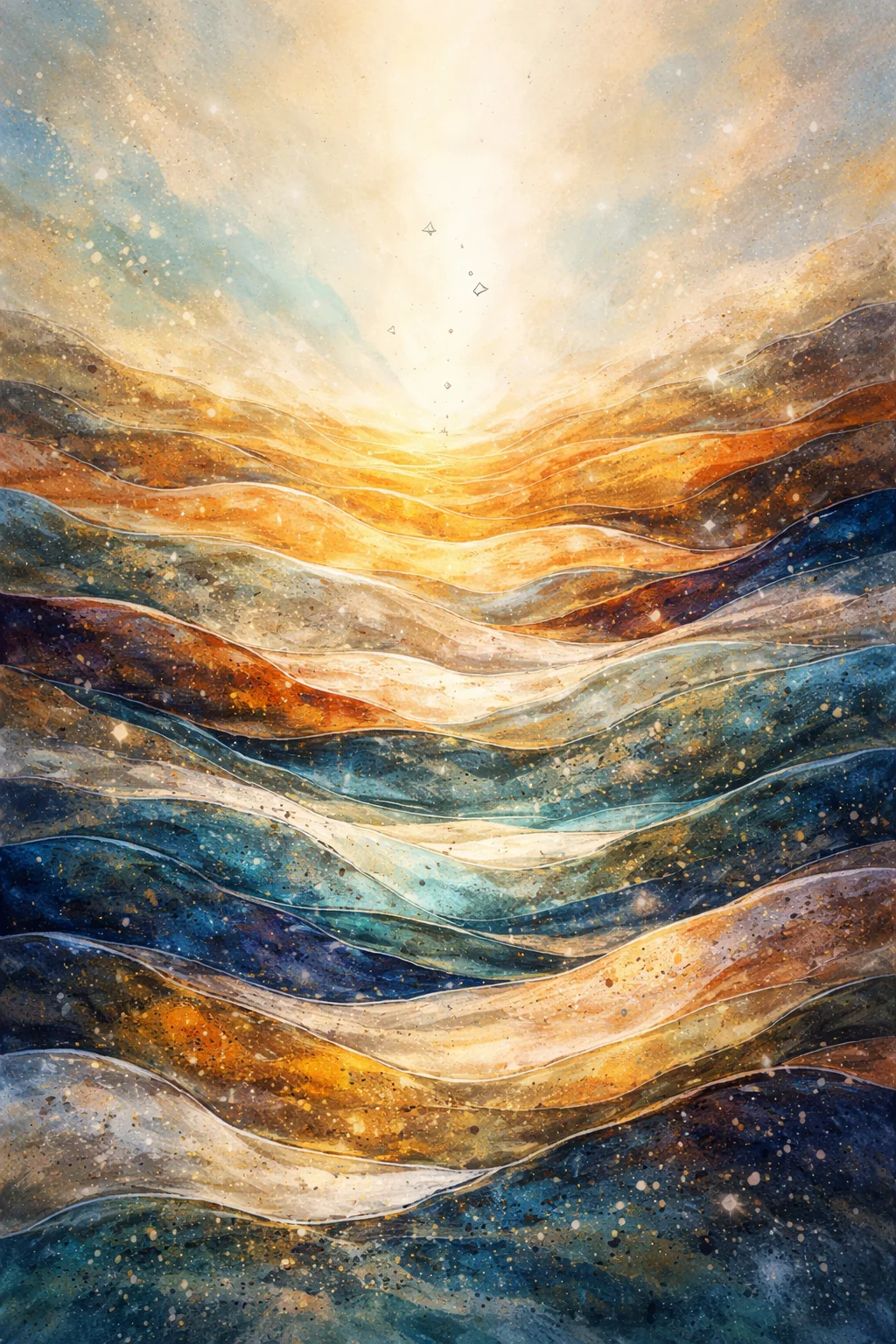 I asked for the abstract painting of the conversation flow. picture 1 of 1