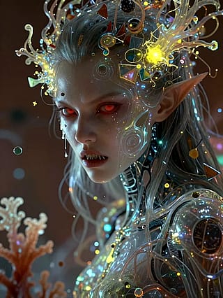 Crystalline tides beneath nocturnal glow'