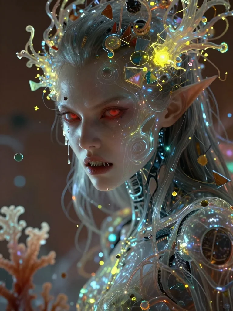 Crystalline tides beneath nocturnal glow picture 1 of 1