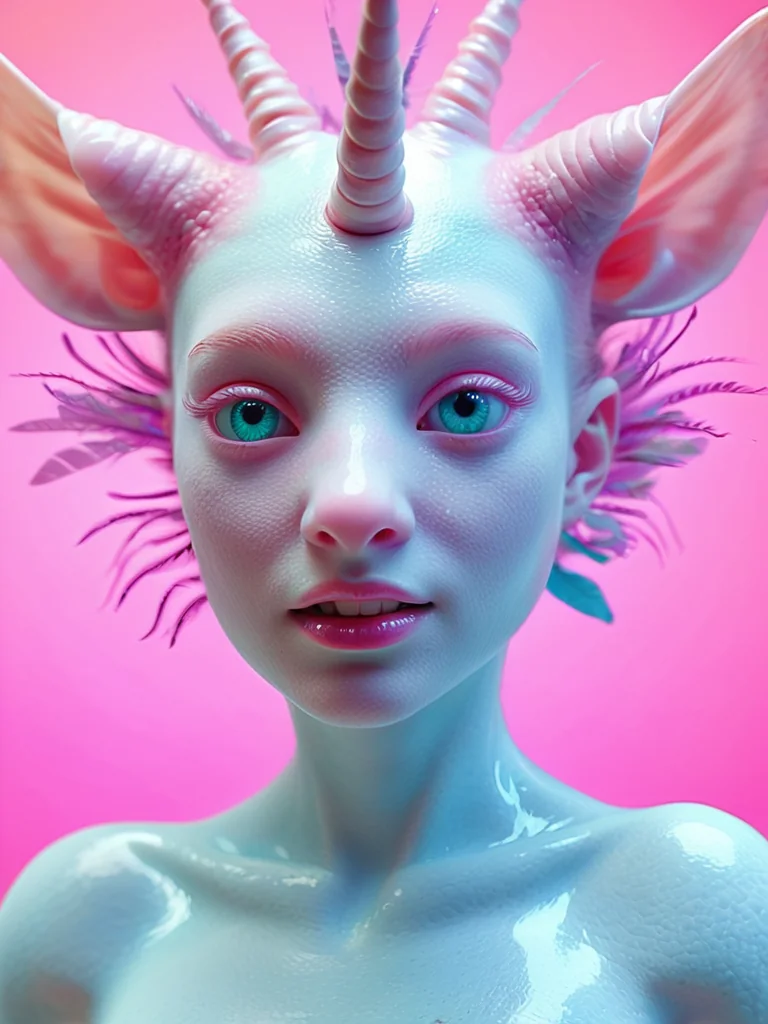 Blue eyes whisper in pink silence picture 1 of 1