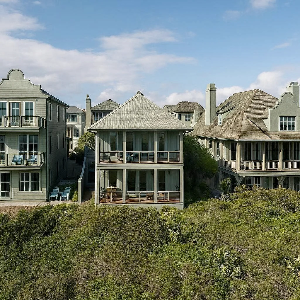 The same housing neighborhood across the multiverse. One of the versions is on fire. picture 7 of 8