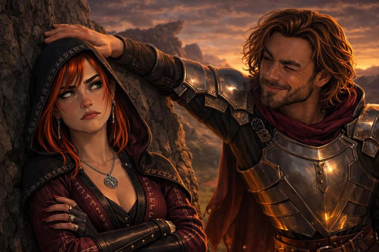 The Fighter might have a thing for the Elf Rogue picture 1 of 1