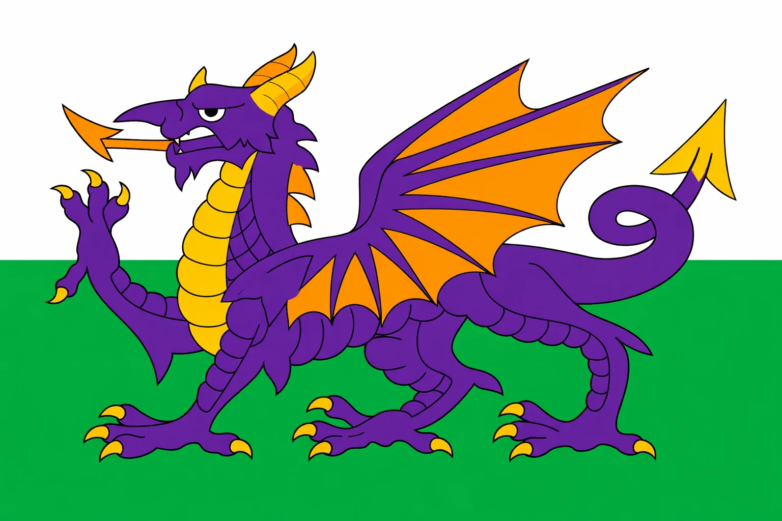 Spyro as the flag of Wales picture 1 of 1
