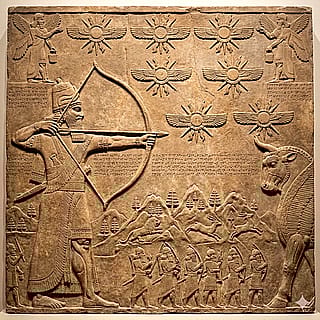 Hou Yi shoots the suns x Assyria'