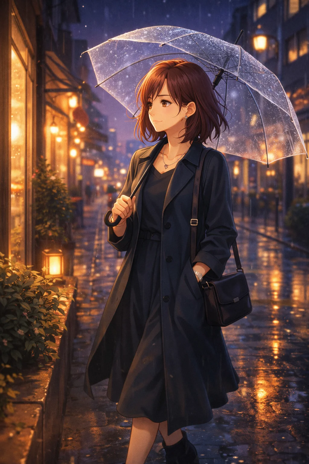 Rainy street in evening light picture 1 of 1