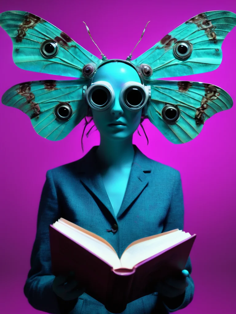 Blue winged silence in midnight ink picture 1 of 1