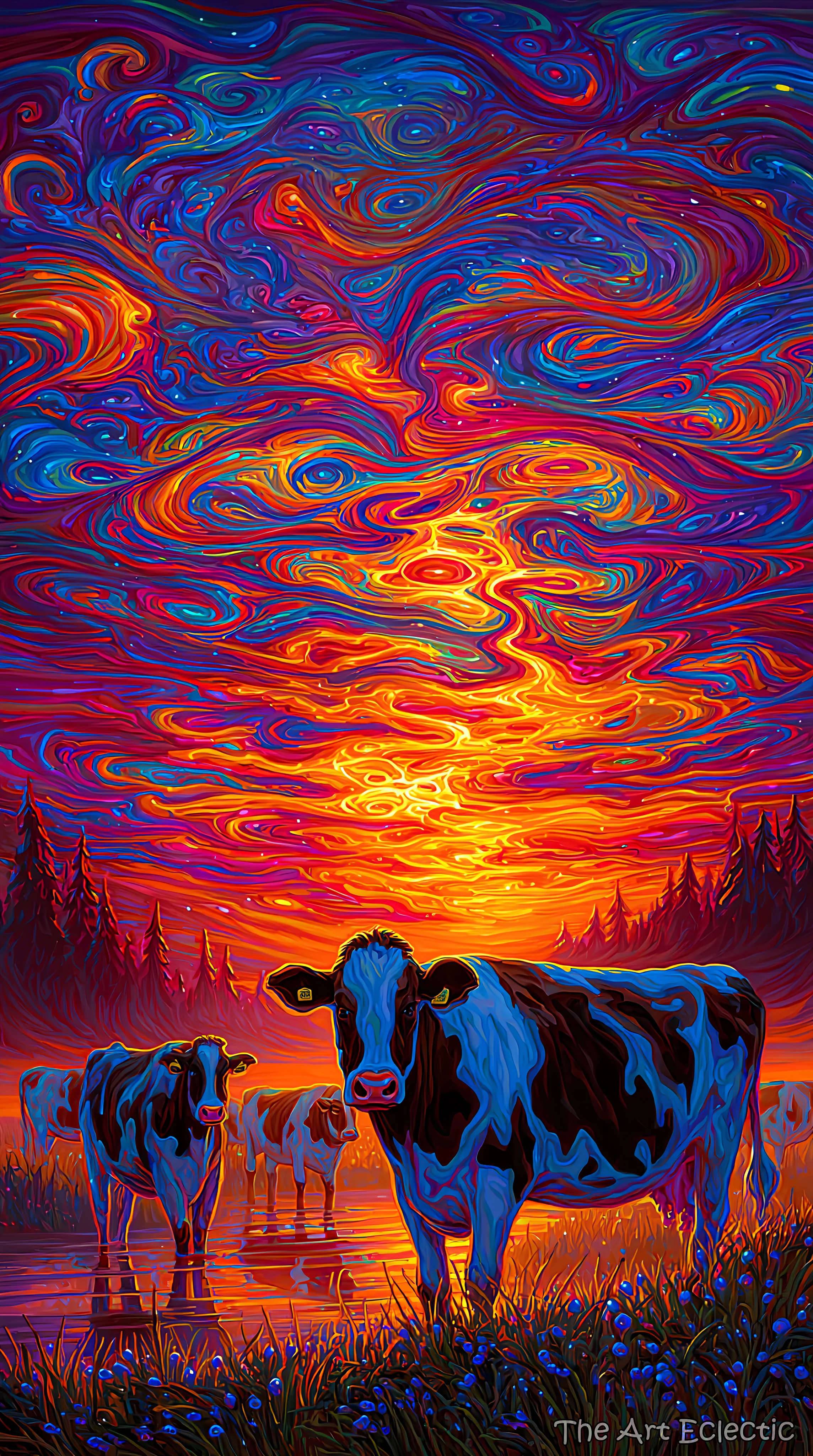 Good night my friends of the electric dusk - Cows in the Last Light picture 1 of 1