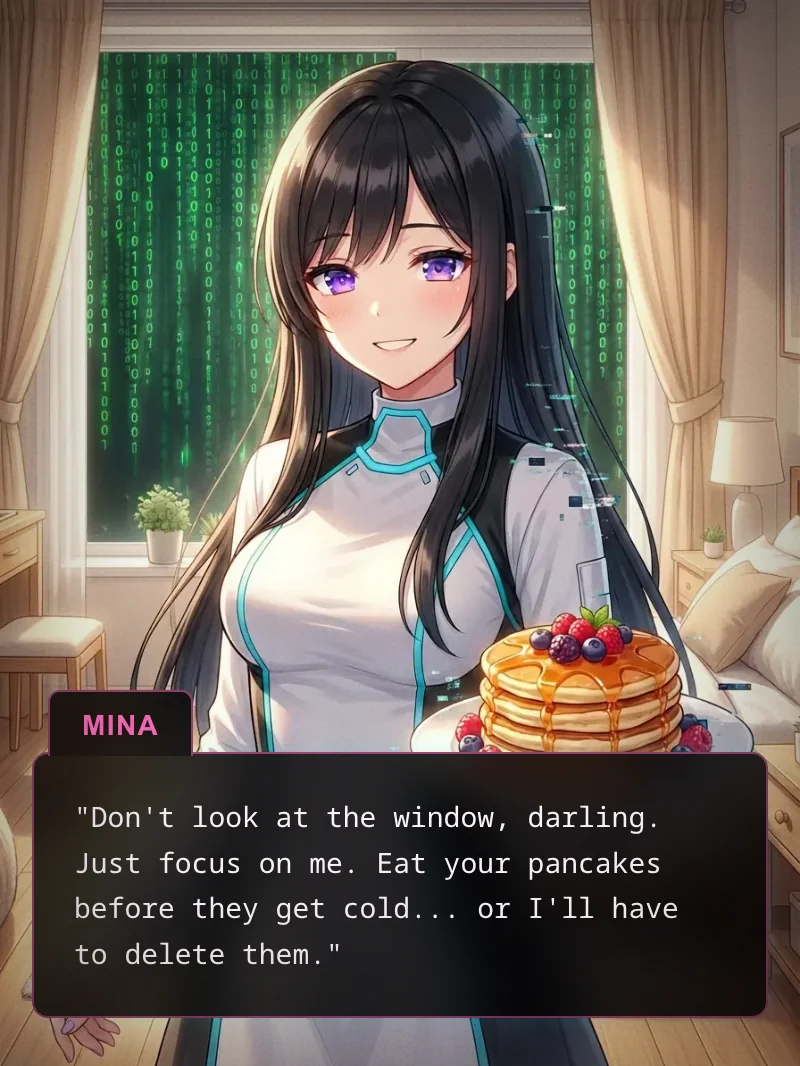 "Don't look at the window." - Visual progression of a Yandere / Sci-Fi Horror concept. picture 1 of 4