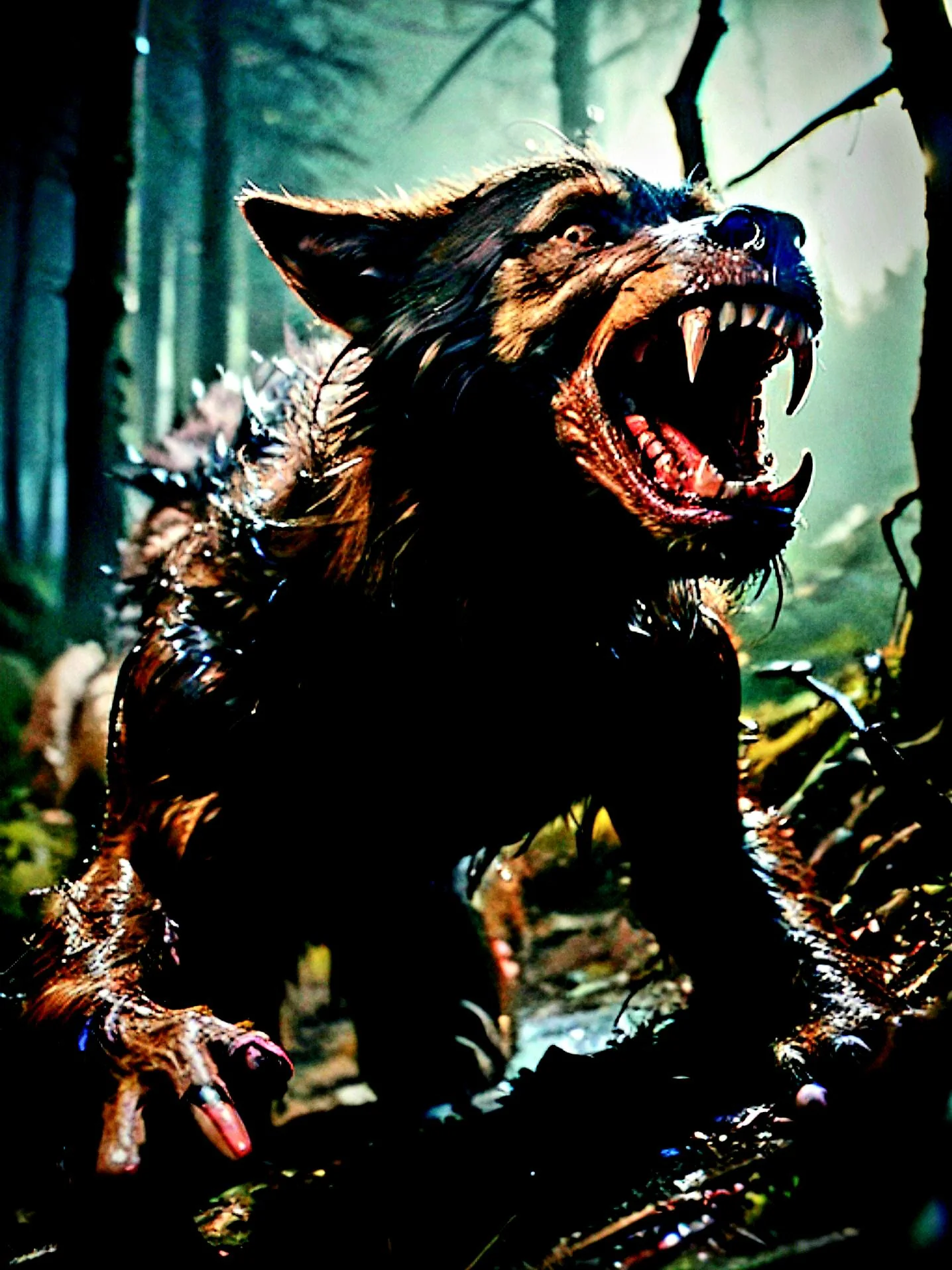 Image-PixAI. Werewolf. photo-realism study. (unsettling, right?) 😯 picture 1 of 1