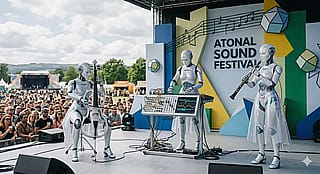 Music festival on planet Mars'