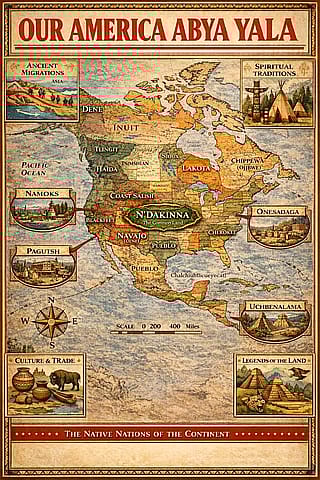If the colonists had never landed on our shores. Abya Yala, a map of the Continent.'