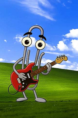 Clippy Playing The Electric Guitar'