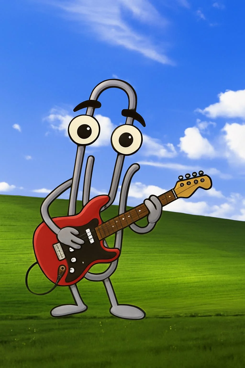 Clippy Playing The Electric Guitar picture 1 of 1