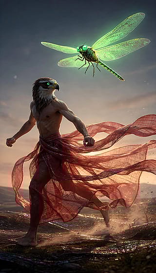 Running Eagle and Friend'