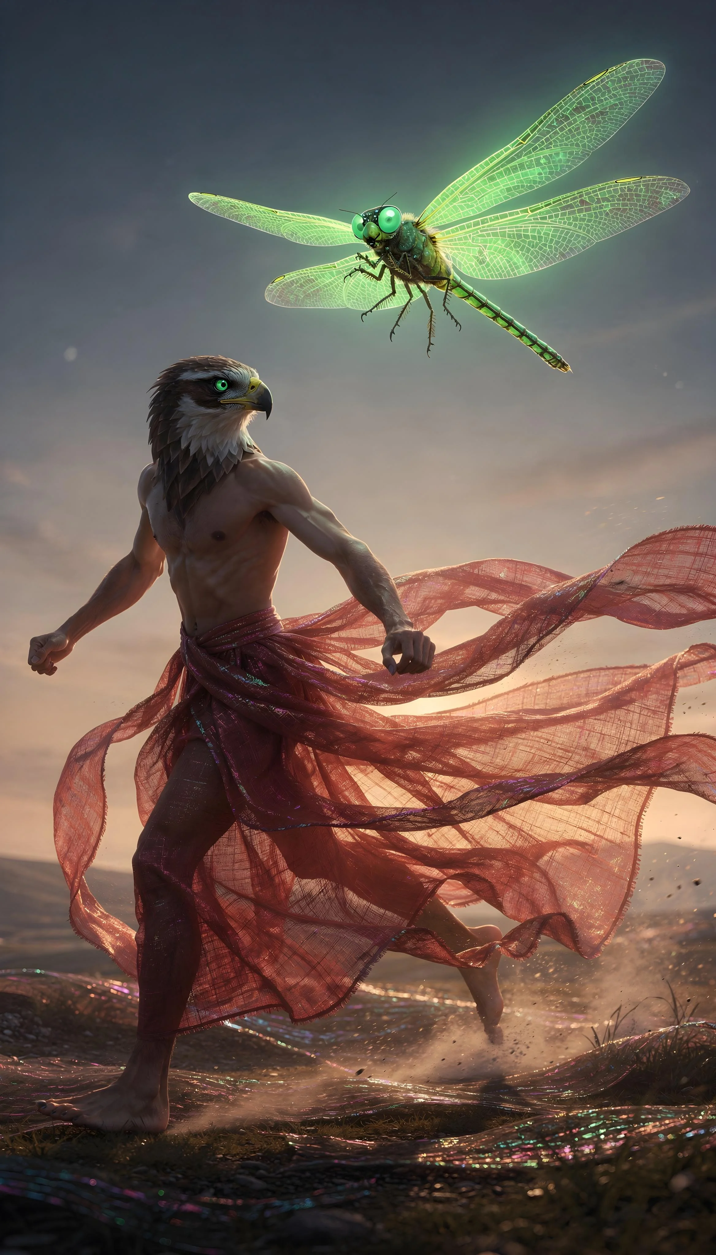 Running Eagle and Friend picture 1 of 1