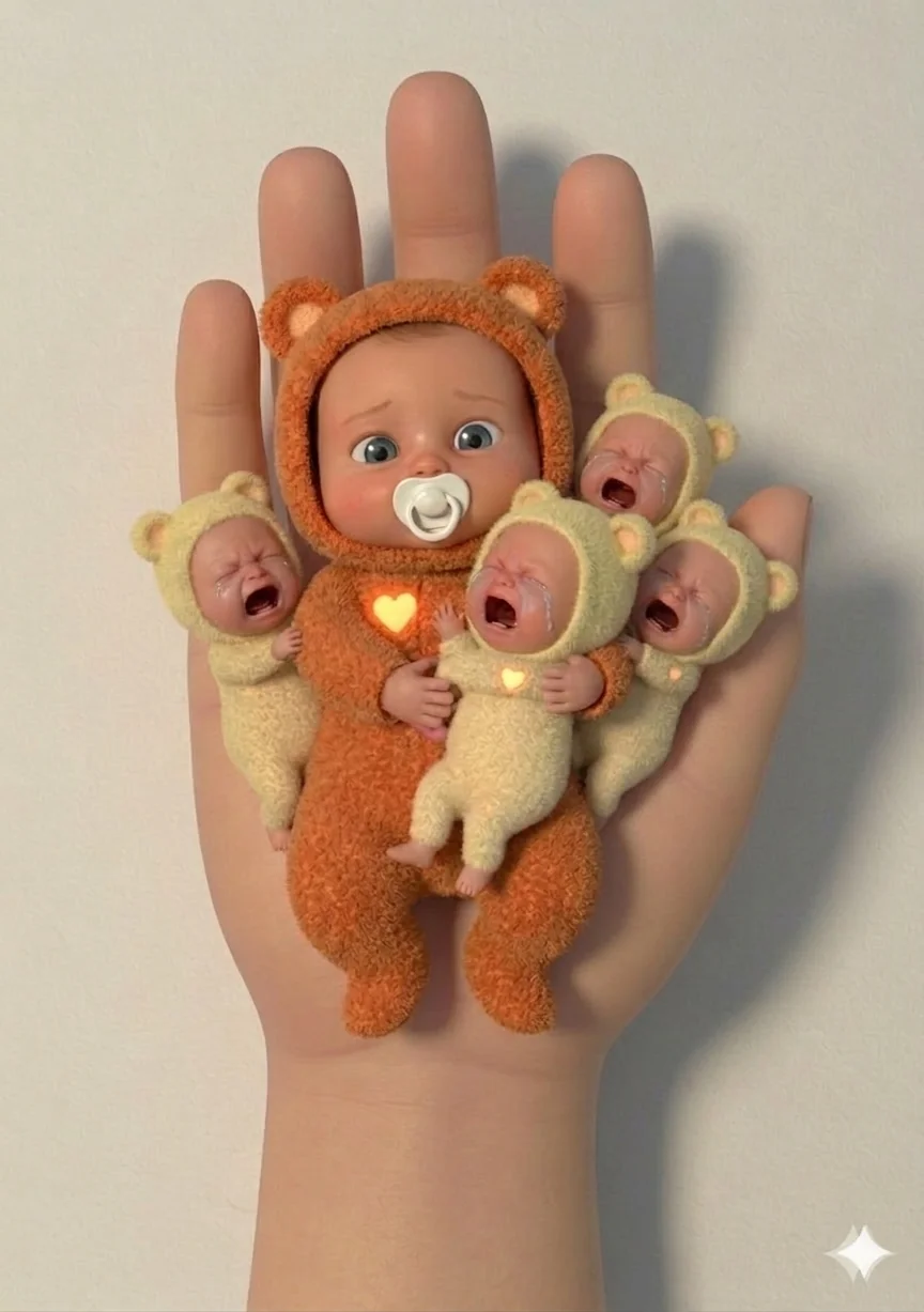 I made by multiple tries an AI version of an baby, what do you think? (Scroll to see all of them) picture 2 of 11