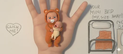 I made by multiple tries an AI version of an baby, what do you think? (Scroll to see all of them) picture 9 of 11