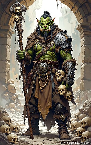 Orc Warlock Seeks Dark Power'