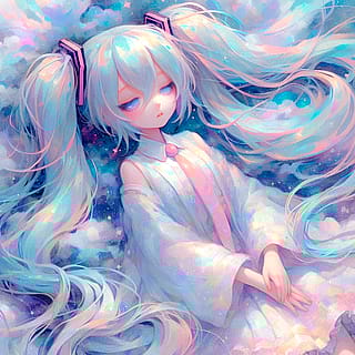 A gem from my 2023-2024 archives: Impressionist Hatsune Miku experiment'